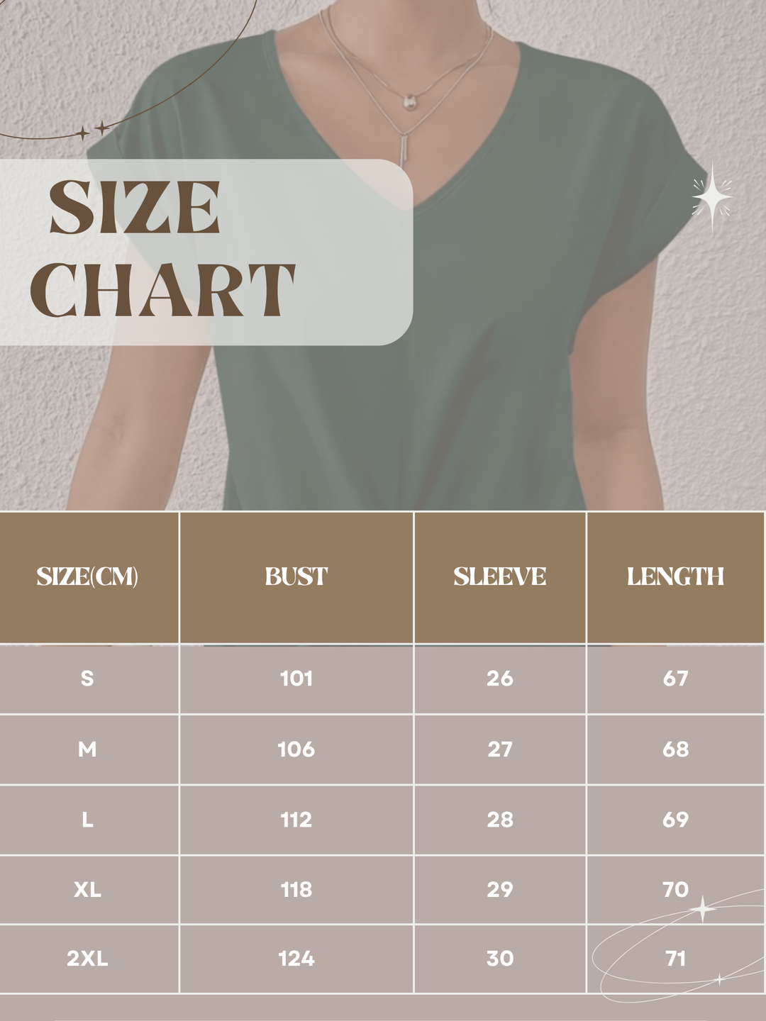 V-Neck Top For Women | Hip-Length