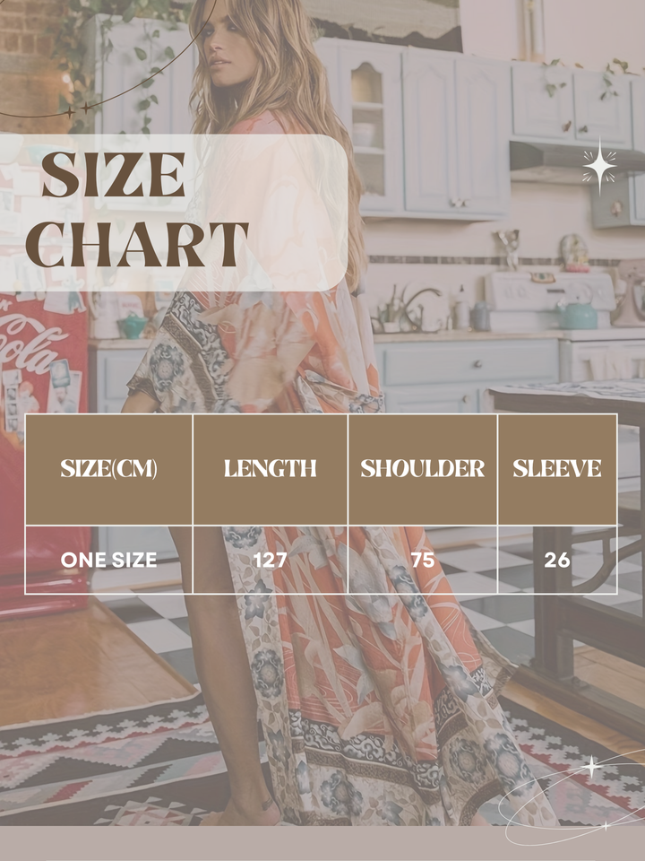 Lightweight Floral Print Kimono | Summer Dress