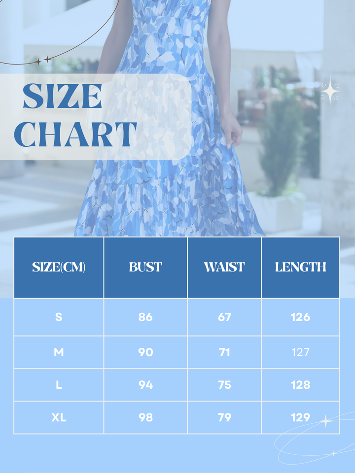 Sleeveless One-Shoulder Maxi Dress | Blue Floral4