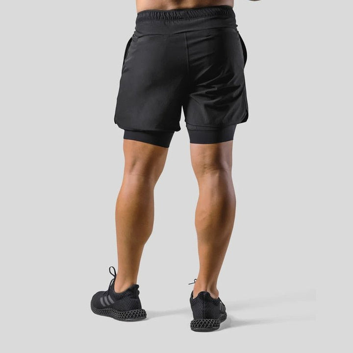 Cotton Summer Men's 2-in-1 Training Shorts