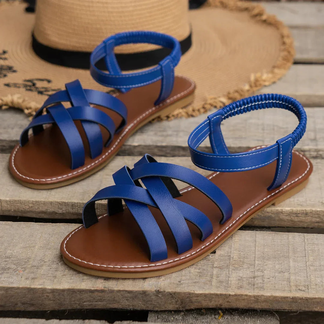 Summer Leather Strappy Sandals for Women