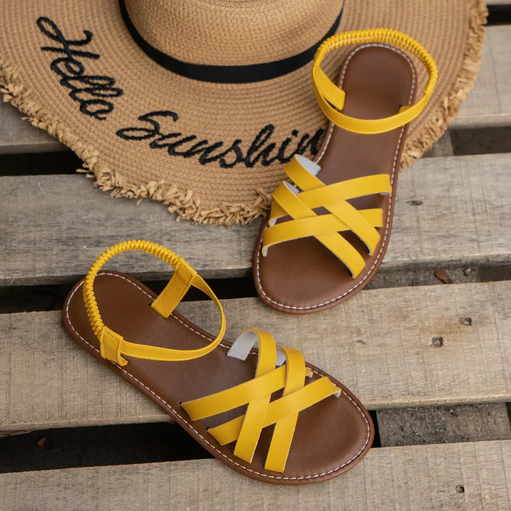 Summer Leather Strappy Sandals for Women