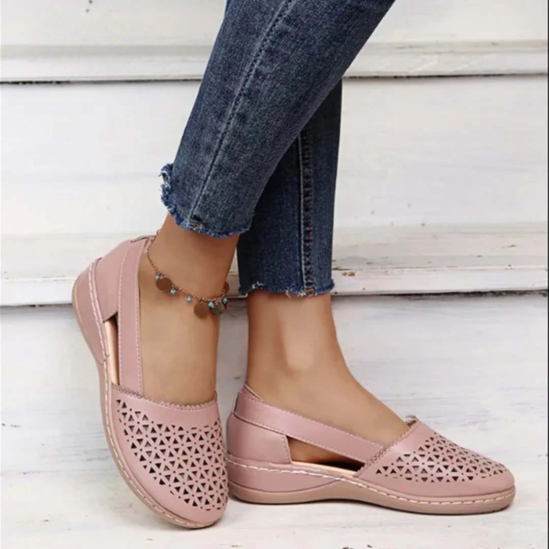 Women's Orthopedic Flat Sandals Summer Fashion Breathable Cotton Flats