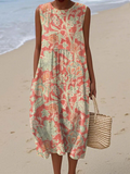 Women's Cotton Floral Summer Midi Dress