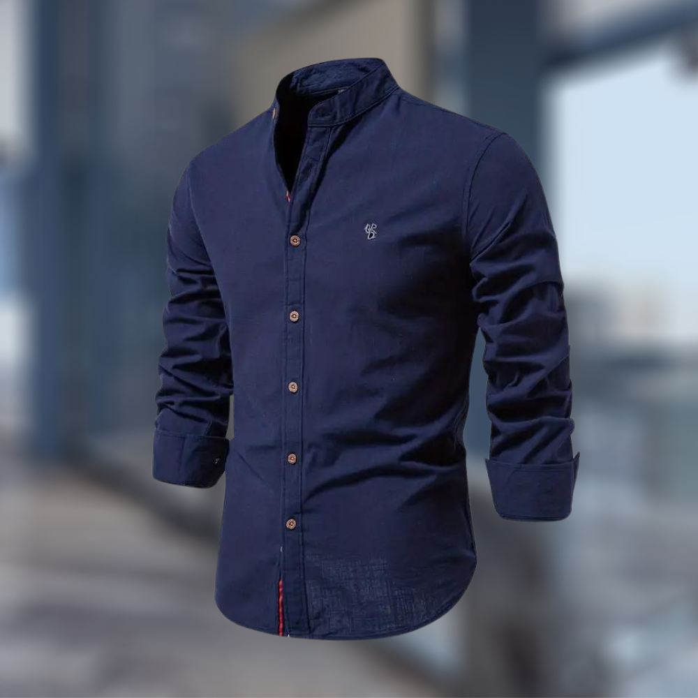 Men's Long Sleeve Polo Shirt Summer Fashion Breathable Cotton Knit Casual Top