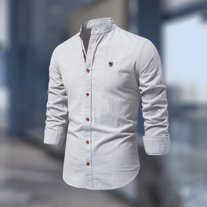 Men's Long Sleeve Polo Shirt Summer Fashion Breathable Cotton Knit Casual Top