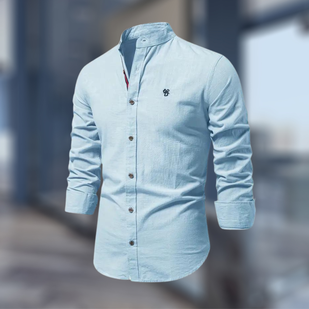 Men's Long Sleeve Polo Shirt Summer Fashion Breathable Cotton Knit Casual Top