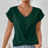 V-Neck Top For Women | Hip-Length