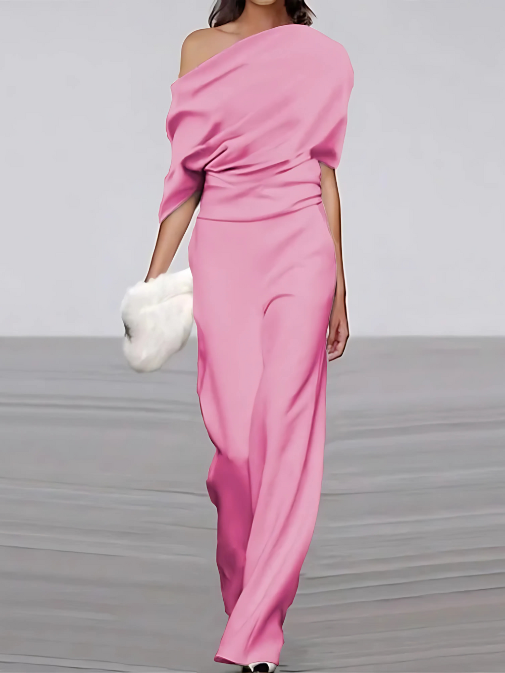 Wide Leg Jumpsuit for Women | Comfortable Fit | Pink1