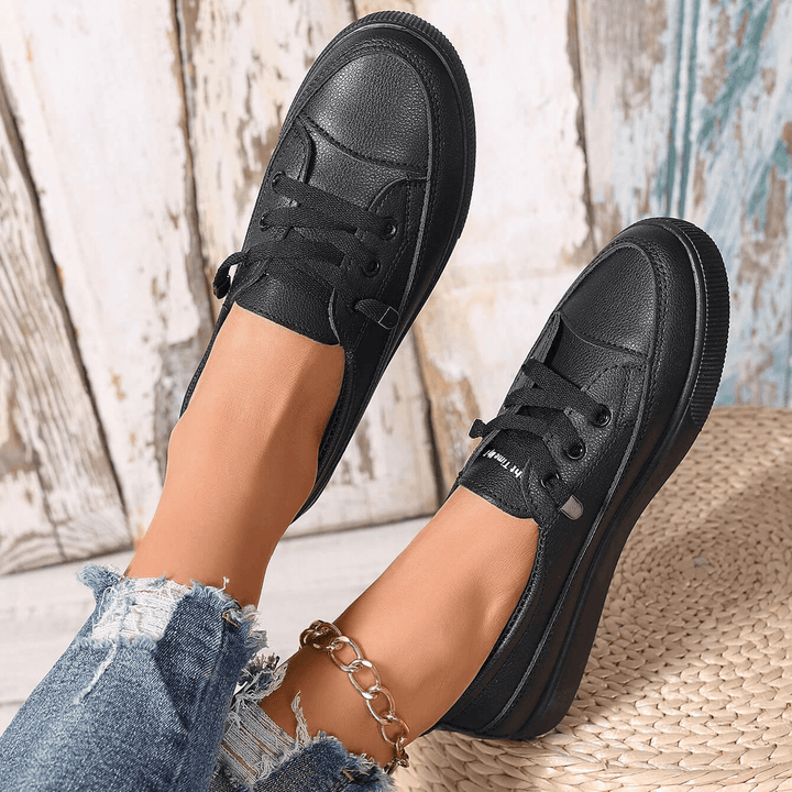 Leather Slip On Sneakers for Women Summer Casual Wear