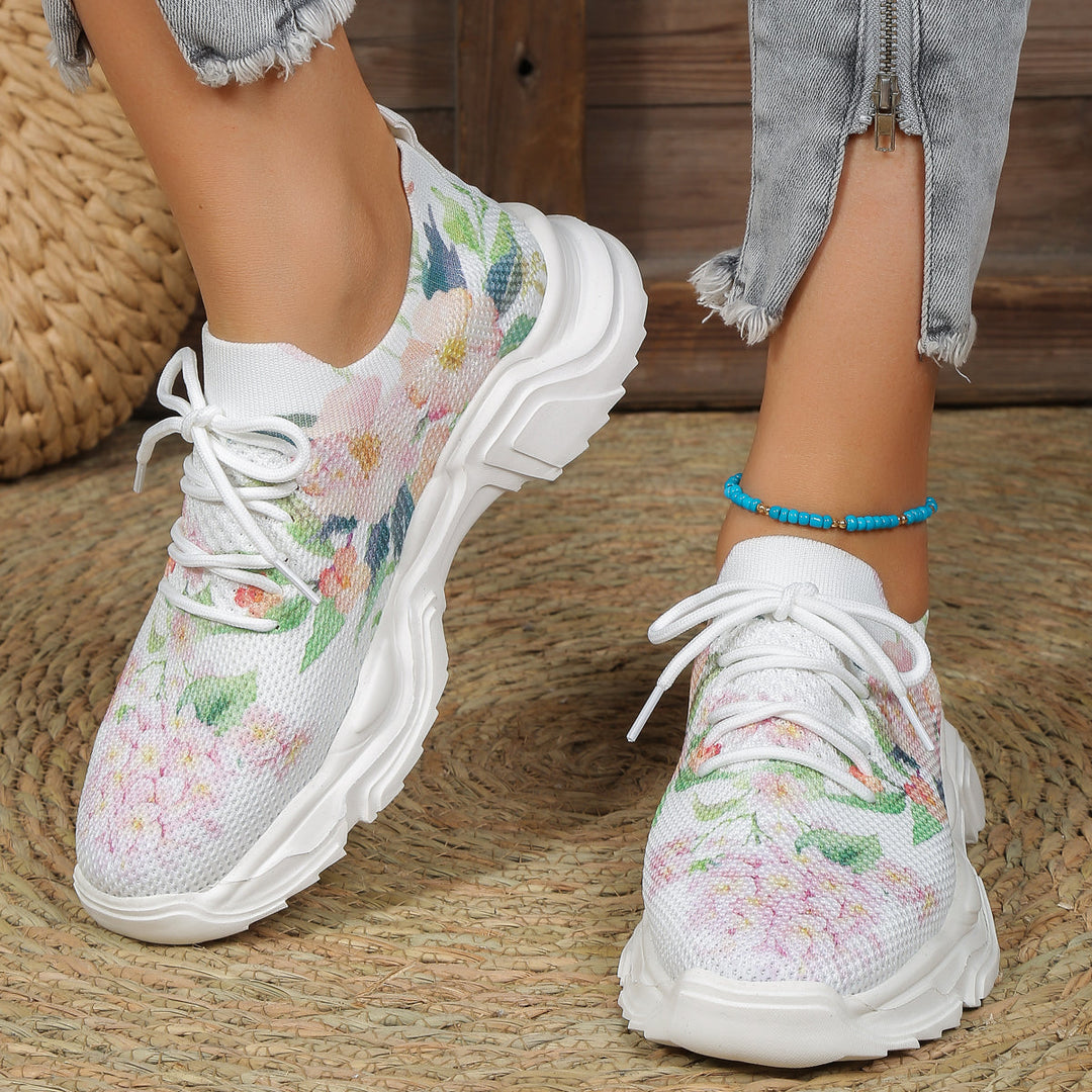 Elora™ | Comfort Fit | Breathable Shoe with Floral Pattern