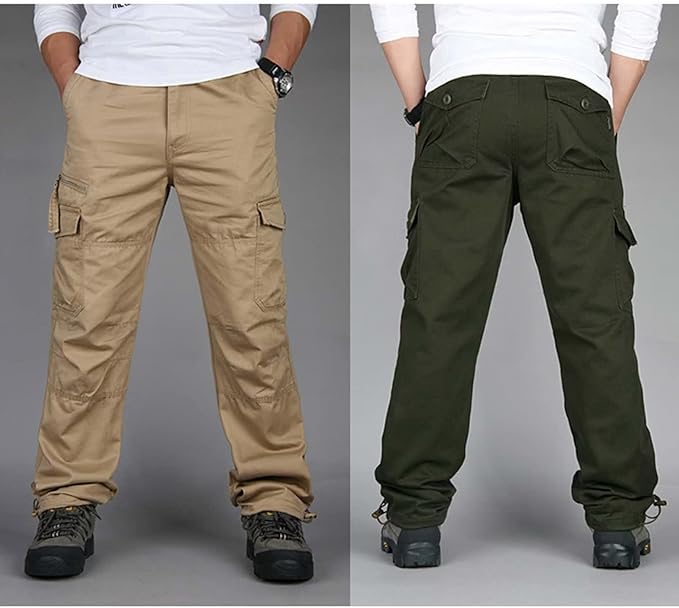 Men's Fleece Lined Cargo Pants Heavy Duty Tactical Outdoor Trousers