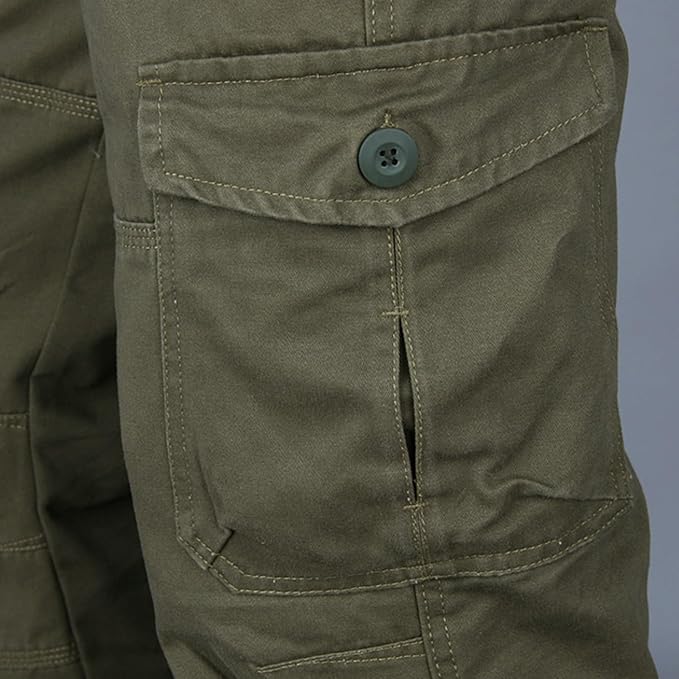 Men's Fleece Lined Cargo Pants Heavy Duty Tactical Outdoor Trousers