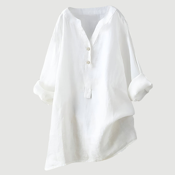 Women's Summer Cotton Tunic Blouse Shirt Top