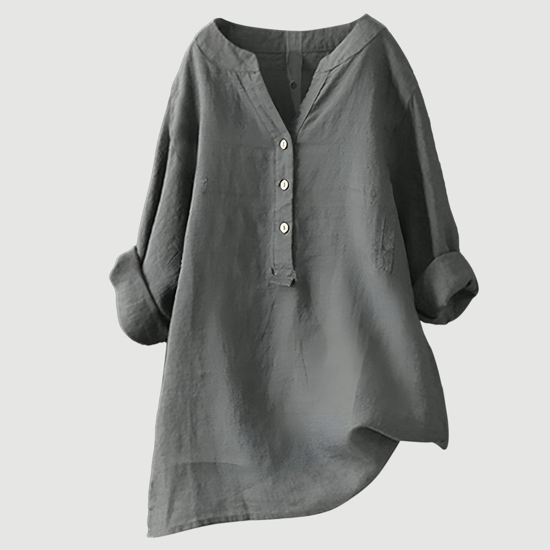 Women's Summer Cotton Tunic Blouse Shirt Top