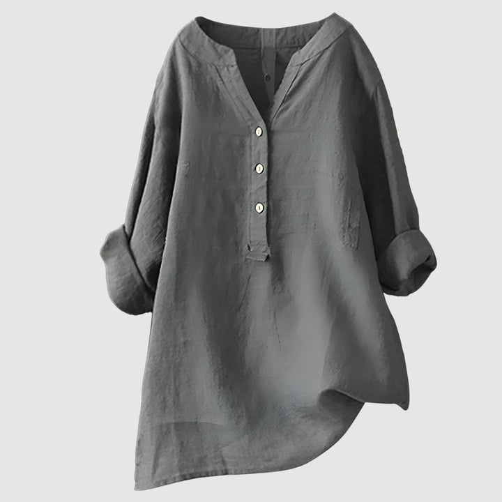 Women's Summer Cotton Tunic Blouse Shirt Top