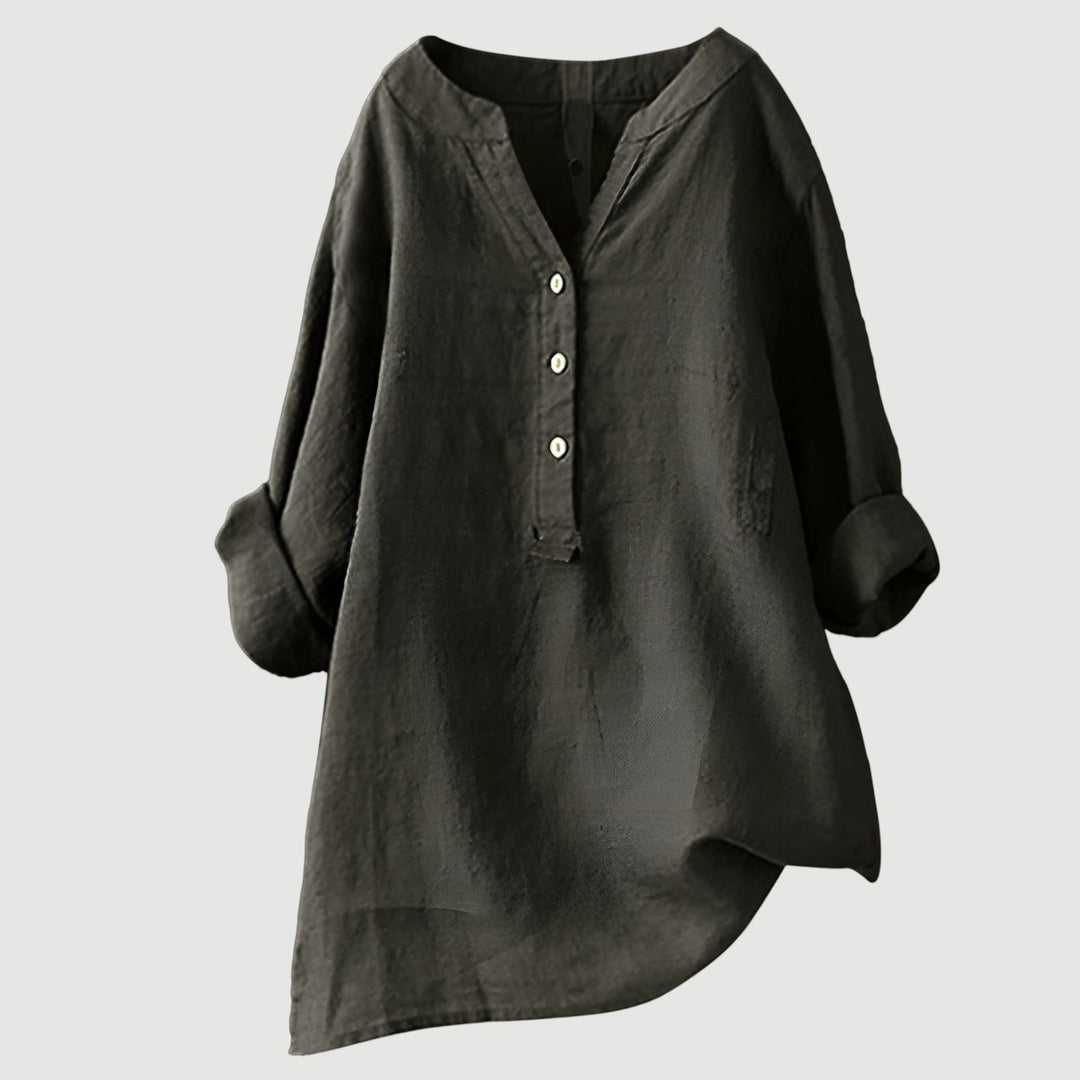 Women's Summer Cotton Tunic Blouse Shirt Top