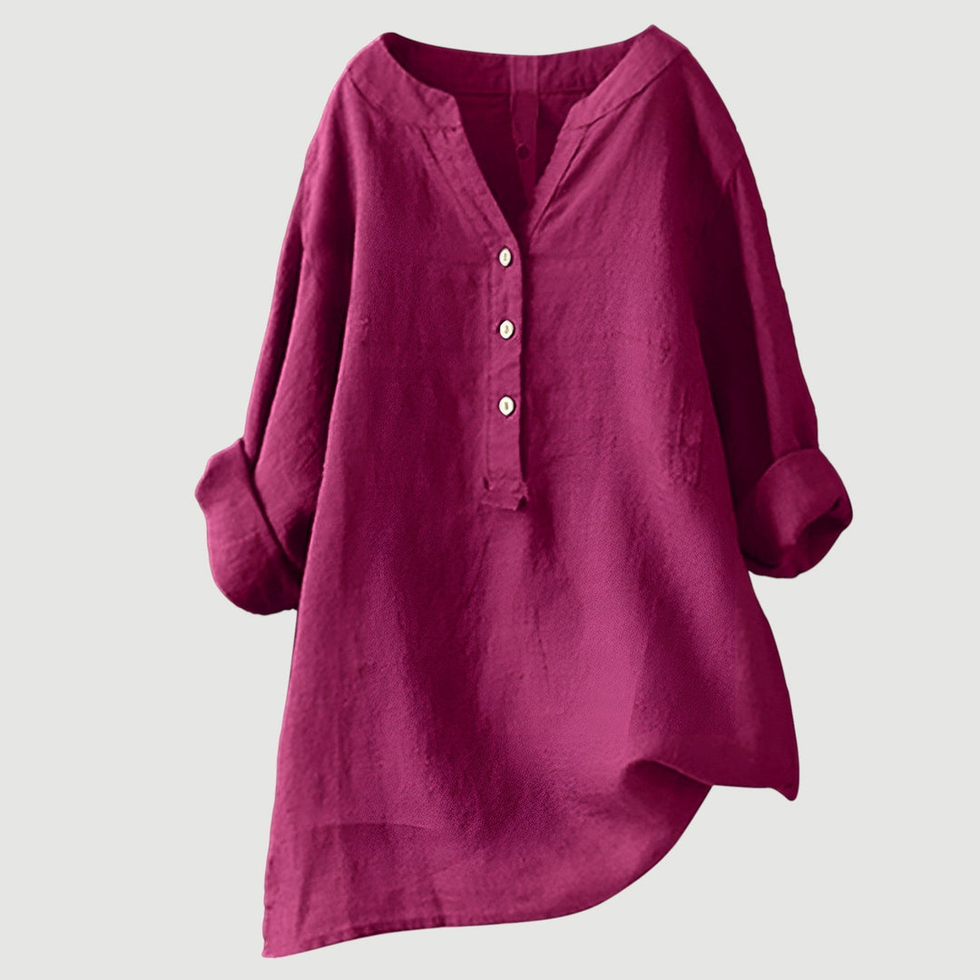 Women's Summer Cotton Tunic Blouse Shirt Top