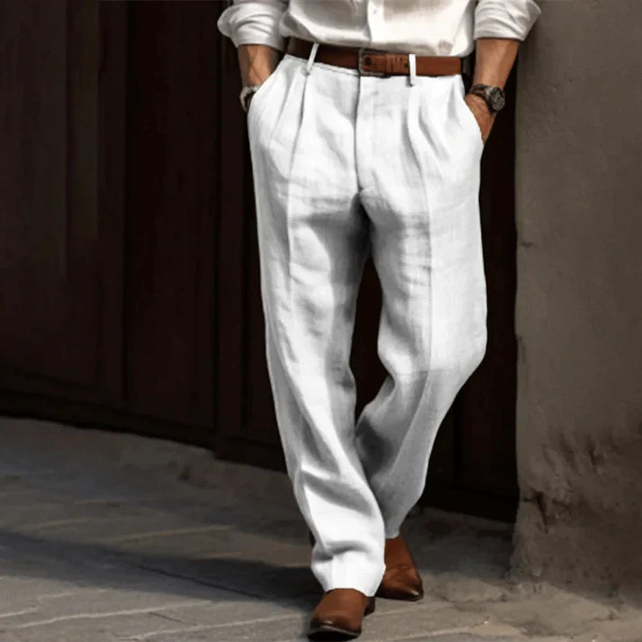 Linen Trousers Men's Summer Casual Pants