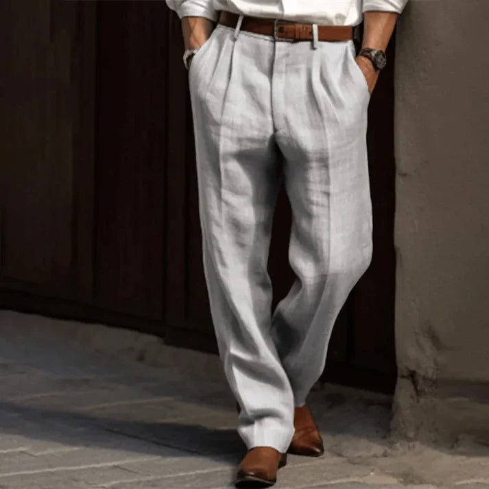 Linen Trousers Men's Summer Casual Pants