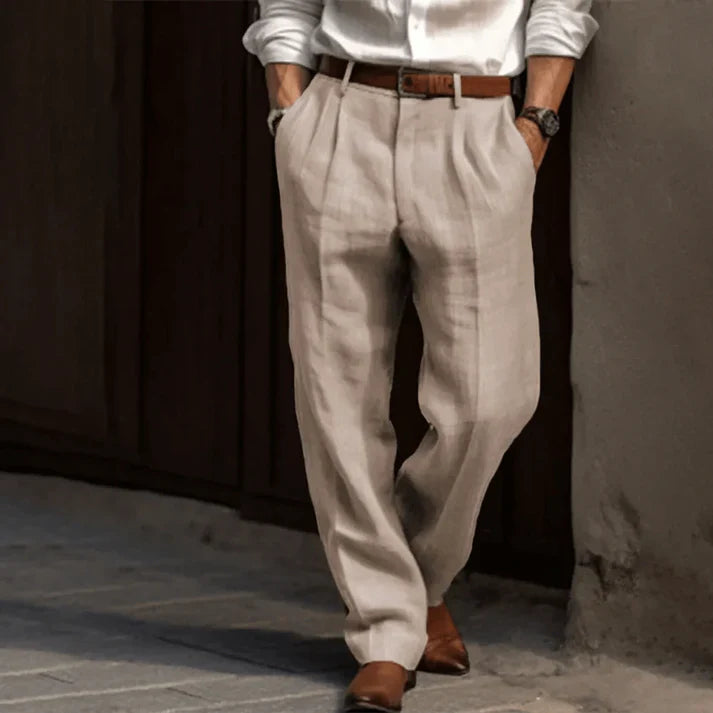 Linen Trousers Men's Summer Casual Pants