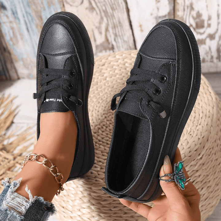 Leather Slip On Sneakers for Women Summer Casual Wear