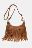 Suede Tassel Fringe Shoulder Bag for Women Summer Festival Style
