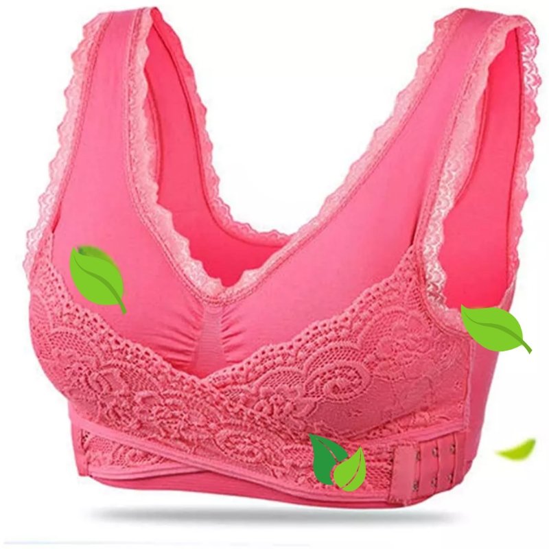 Women's Cotton Front Cross Wireless Support Bra Summer