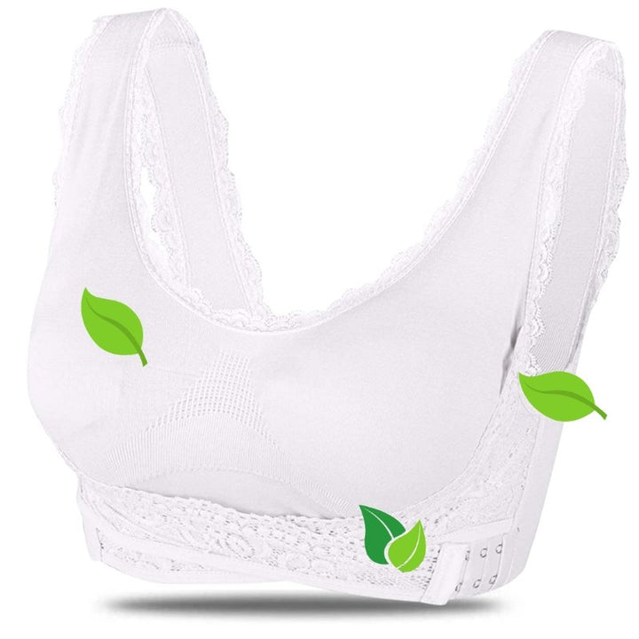 Women's Cotton Front Cross Wireless Support Bra Summer