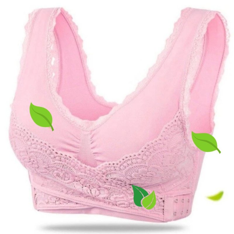 Women's Cotton Front Cross Wireless Support Bra Summer