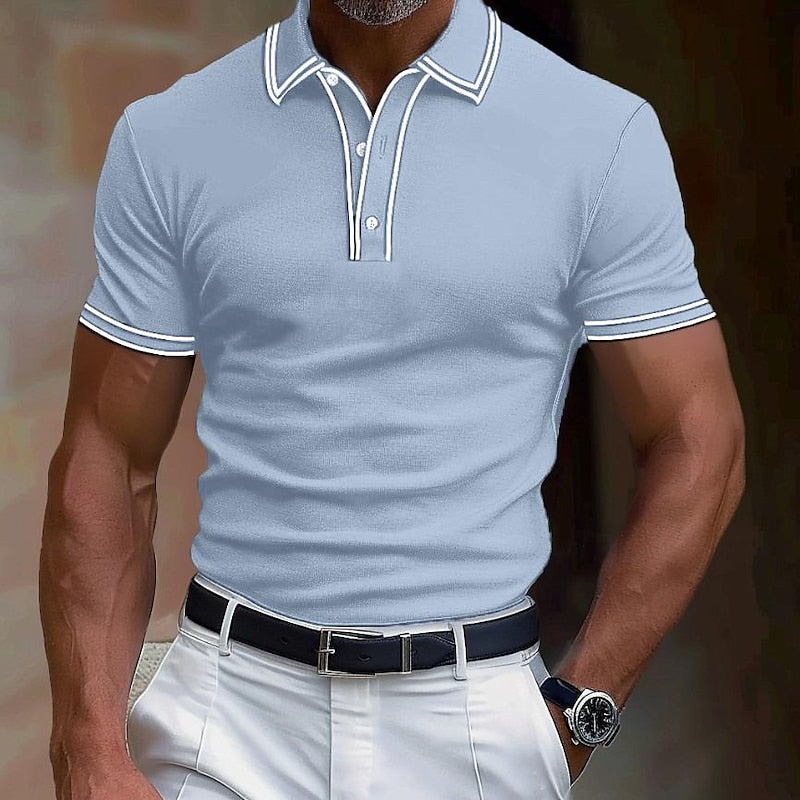 Men's Cotton Polo Shirt Summer Short Sleeve Casualwear