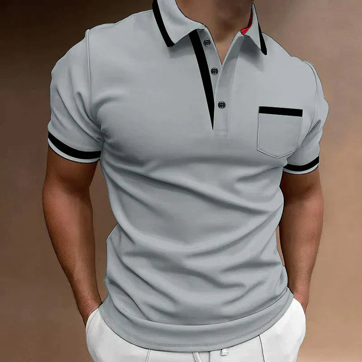 Men's Cotton Polo Shirt Summer Short Sleeve Casual Knit