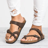 Women's Summer Orthopaedic Walking Sandals Leather Adjustable Straps