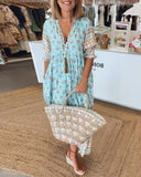 Women's Boho Summer Maxi Dress Summer Fashion Breathable Cotton Sundress