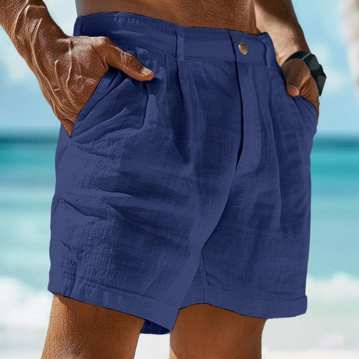 Linen Men’s Summer Shorts Casual Beach Comfort
