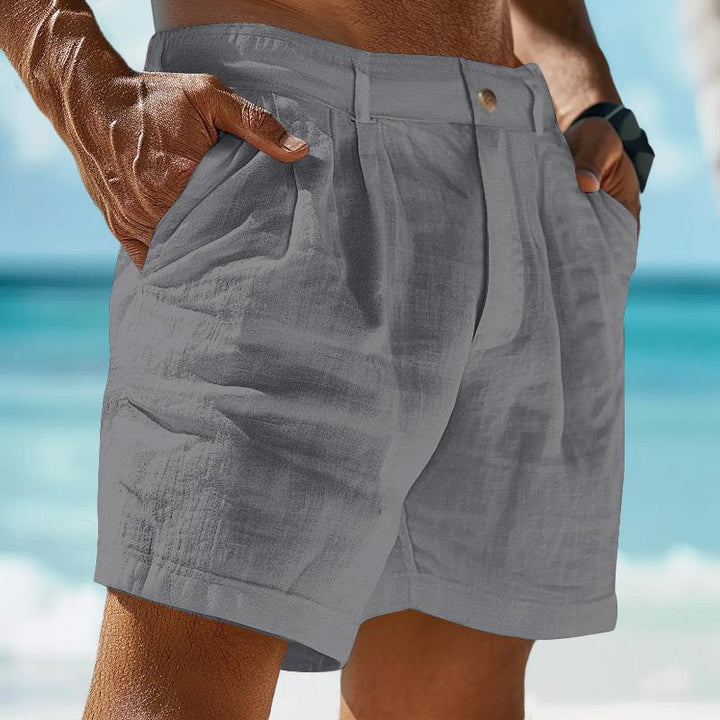 Linen Men’s Summer Shorts Casual Beach Comfort