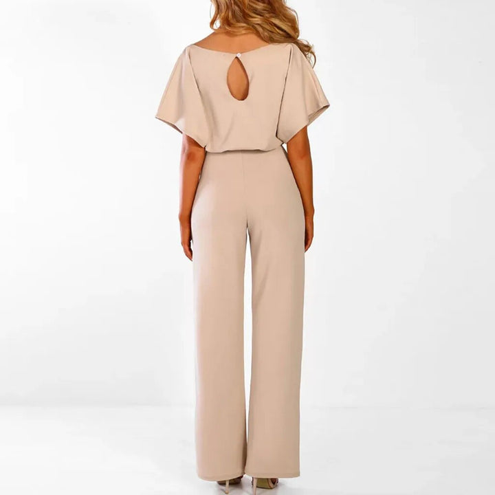 Women's Summer Cotton Jumpsuit with Flattering Waistband