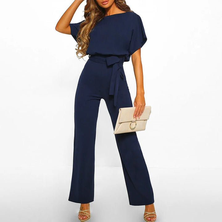 Women's Summer Cotton Jumpsuit with Flattering Waistband