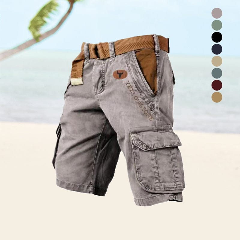 Men’s Cotton Cargo Shorts for Summer Casual Wear