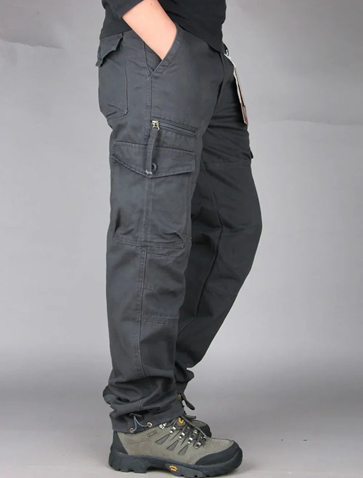 Men's Fleece Lined Cargo Pants Heavy Duty Tactical Outdoor Trousers