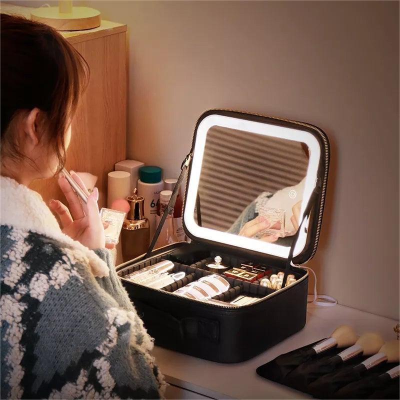 GlamBolt™️ | Radiant on the Go with LED Makeup Bag