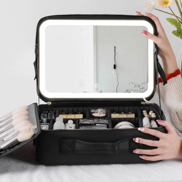 Premium Makeup Bag™ with LED Mirror