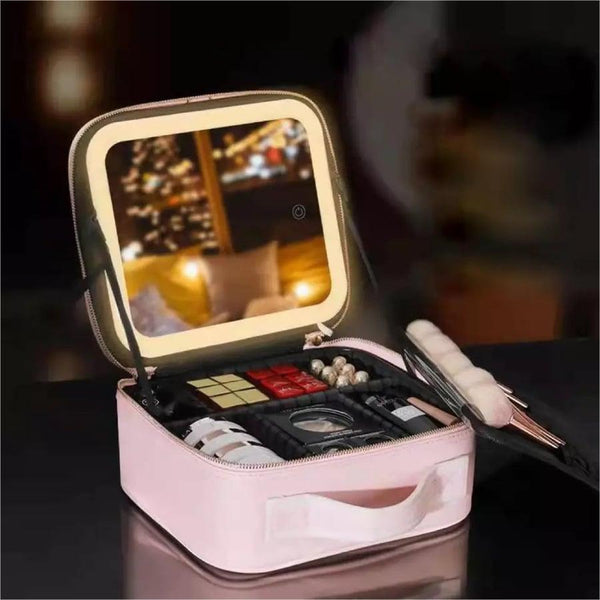 Premium Makeup Bag™ with LED Mirror