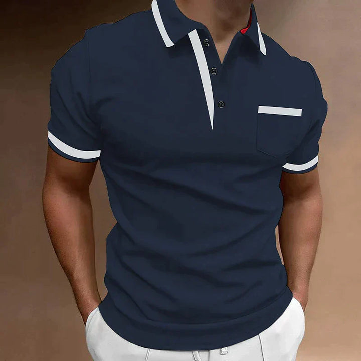Men's Cotton Polo Shirt Summer Short Sleeve Casual Knit