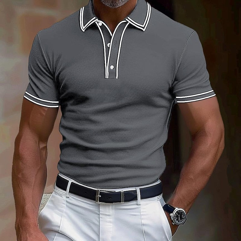 Men's Cotton Polo Shirt Summer Short Sleeve Casualwear