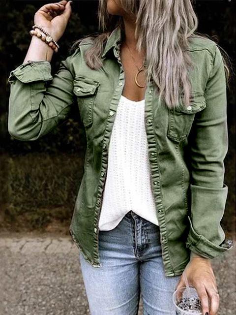 Women's Denim Shirt Jacket Top™