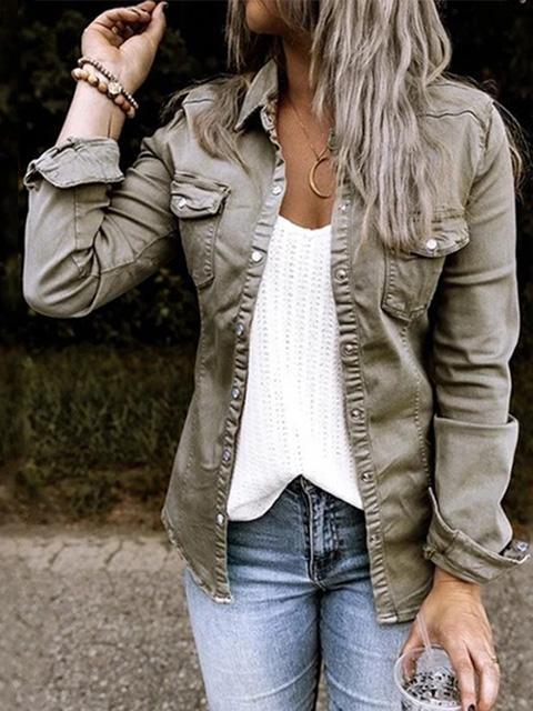 Women's Denim Shirt Jacket Top™