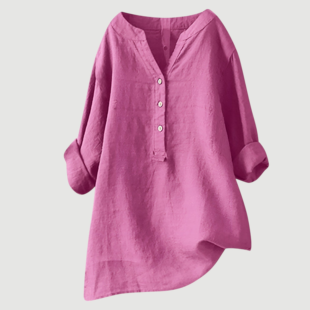 Women's Summer Cotton Tunic Blouse Shirt Top