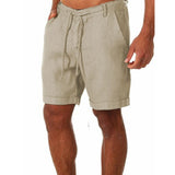 Linen Shorts for Men Lightweight Summer Beach Chino Shorts