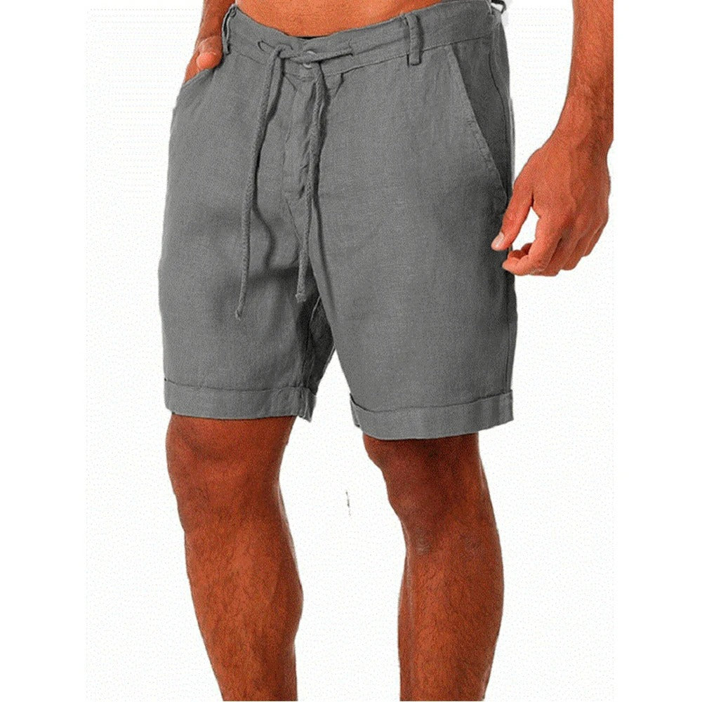 Linen Shorts for Men Lightweight Summer Beach Chino Shorts